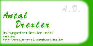 antal drexler business card